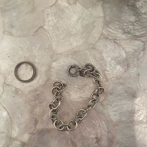 David Yurman Chain Link Bracelet and ring